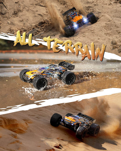 HAIBOXING RC Cars,1:18 36 KM/H High Speed Remote Control Cars for Adults Kids,2.4GHz 4WD Waterproof Off-Road Monster Truck with Two Batteries, ALL Terrain Buggy Vehicle Car Toy Gifts for Boys