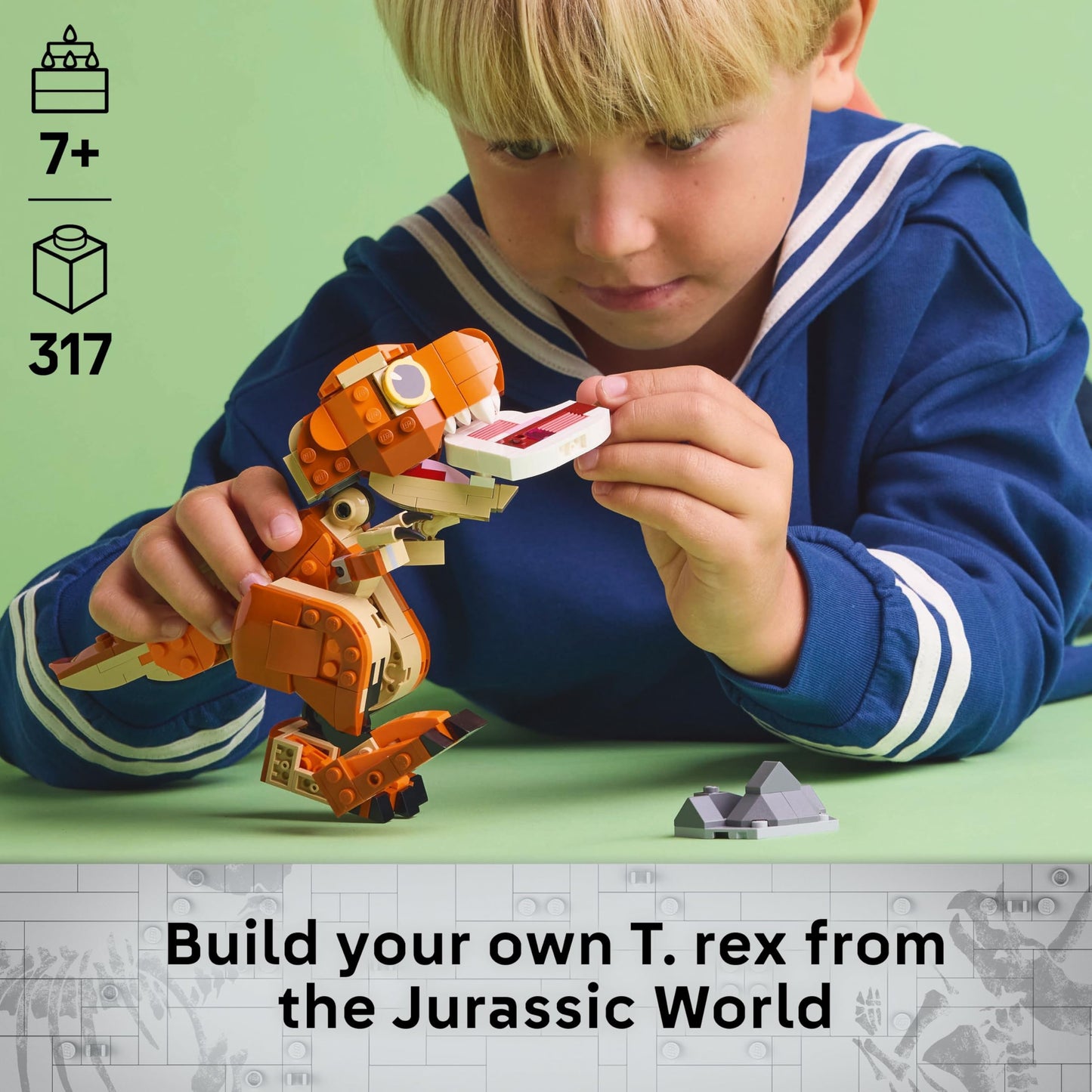 LEGO Jurassic World Little Eatie: T. Rex Figure - Dinosaur Toy for 7+ Year Old Boys & Girls, with Movable Jaws, Head & Tail - Dino Gift for Kids 76967