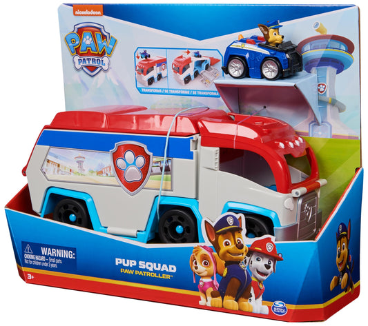 Paw Patrol: Pup Squad Patroller Team Vehicle, Toy Lorry with Collectible Chase Toy Car, Kids’ Toys for Boys & Girls Aged 3+
