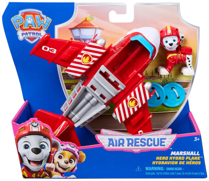 Paw Patrol: Air Rescue Marshall Action Figure & Hero Hydro Plane Toy with Projectile Launcher & 2 Projectiles, Kids’ Toys for Boys & Girls Aged 3+