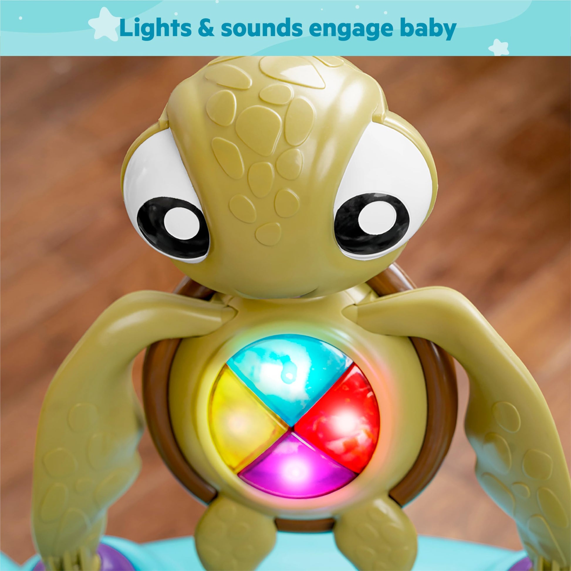 Bright Starts Disney Baby Finding Nemo Sea of Activities Jumper with lights, music, ocean sounds, 360° rotation, adjustable height.
