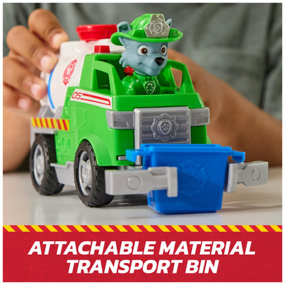 Paw Patrol Fire Rescue: Rocky Rescue Fire Tanker with Action Figure, Grab Claw and Toy Truck, Kids Toys for Boys and Girls Ages 3 and Up