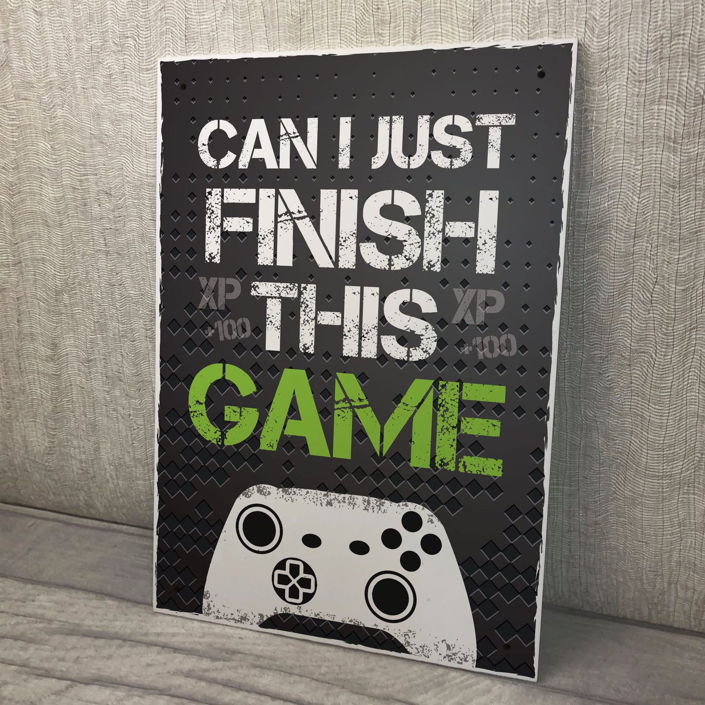 Black Xbox-inspired gaming sign by RED OCEAN, featuring bold wall art for boys' bedrooms and man caves, perfect gamer decor.