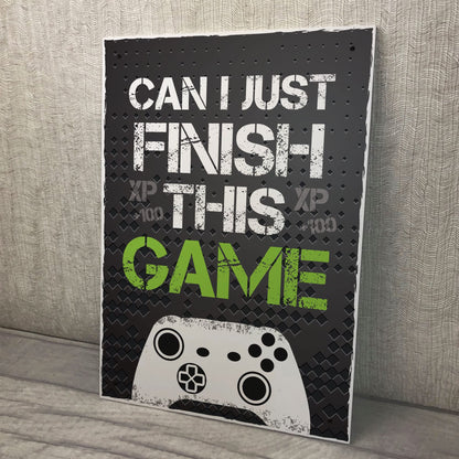 Black Xbox-inspired gaming sign by RED OCEAN, featuring bold wall art for boys' bedrooms and man caves, perfect gamer decor.