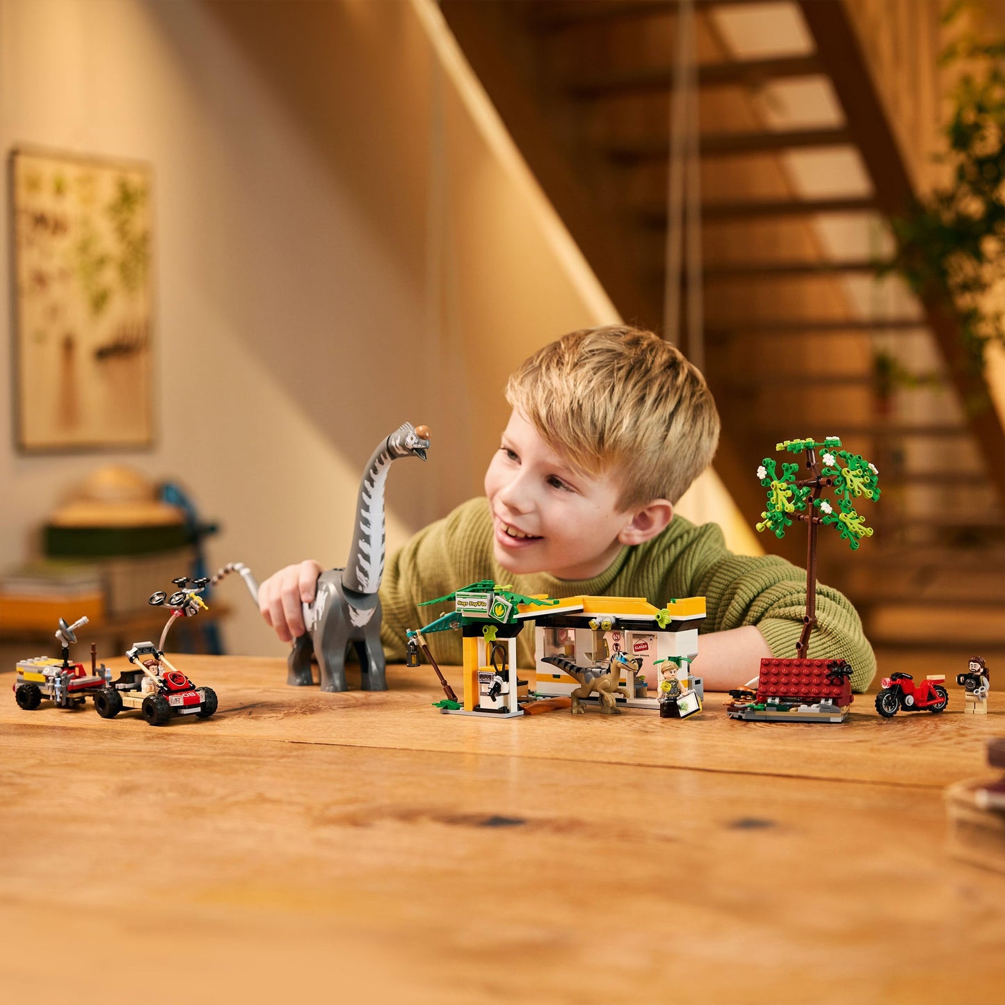LEGO Jurassic World Raptor & Titanosaurus Tracking Mission - Dinosaur Toy incl. 3 Minifigures, Off-Road Car & Motorbike - Gift for 7+ Year Old Boys & Girls - 76973
