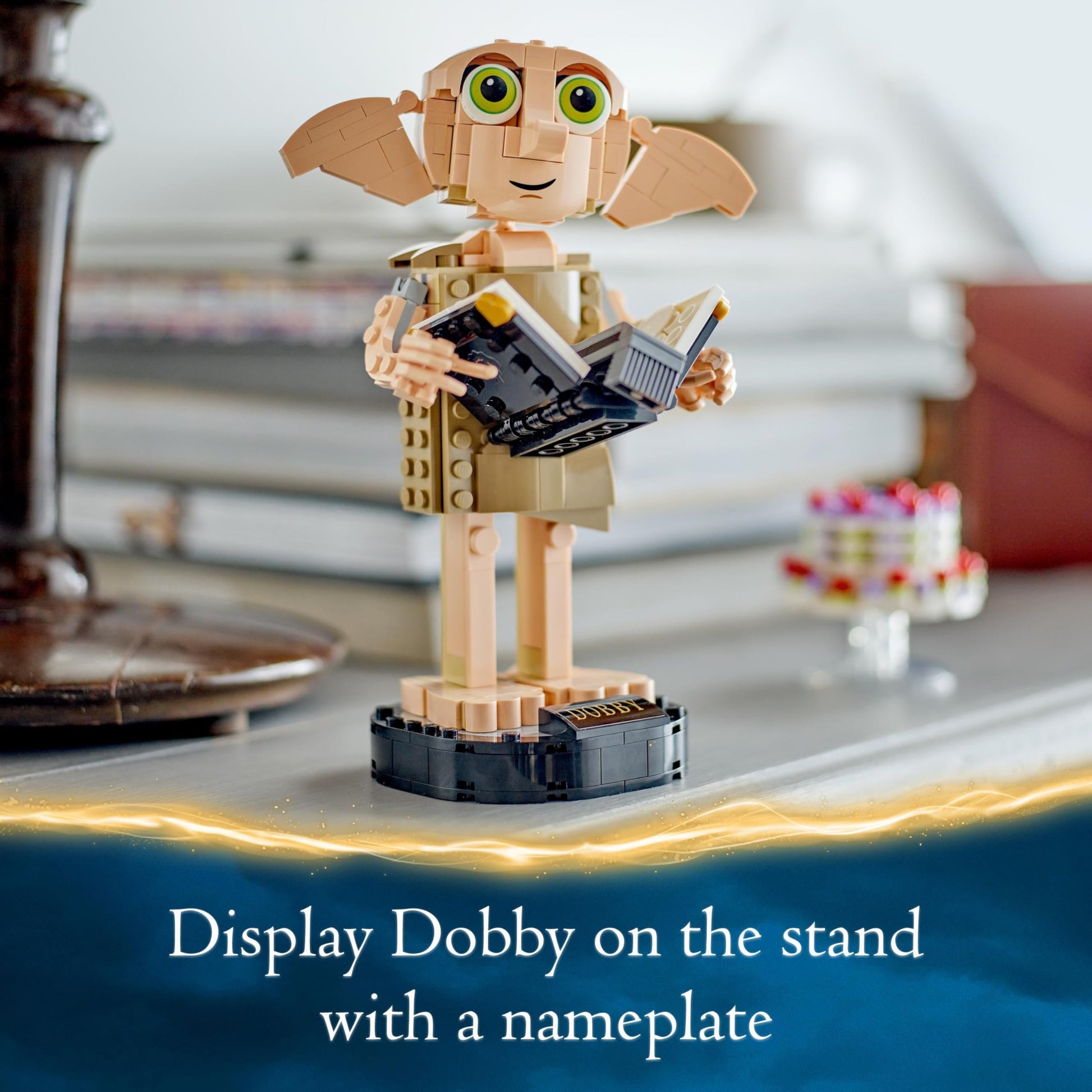 LEGO Harry Potter Dobby the House-Elf building toy set with movable figure, perfect for kids' bedroom decoration.