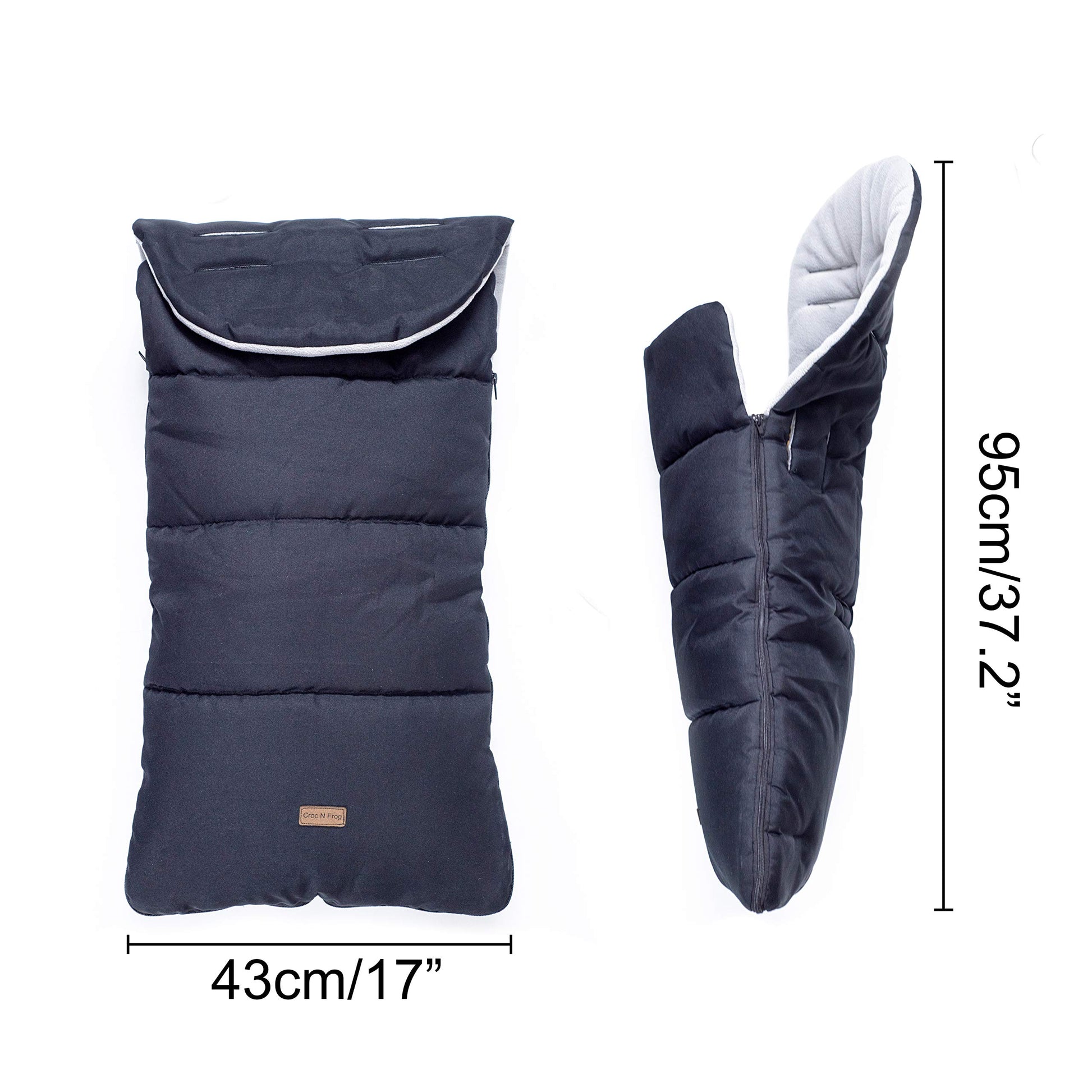 CROC N FROG CrocnFrog universal baby bunting footmuff with soft polar fleece, windproof, for strollers, buggies, and prams.