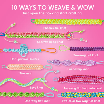 Klever Kits Friendship Bracelet Making Kit Toys, Ages 8-12 Year Old Girls Gifts,Arts and Crafts String Maker Tool,Bracelet DIY,Kids Travel Activity Set,Birthday Present for Girl