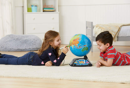 LeapFrog Magic Adventures Globe for kids, interactive smart globe with 2.7-inch LCD screen, educational games and activities for children.
