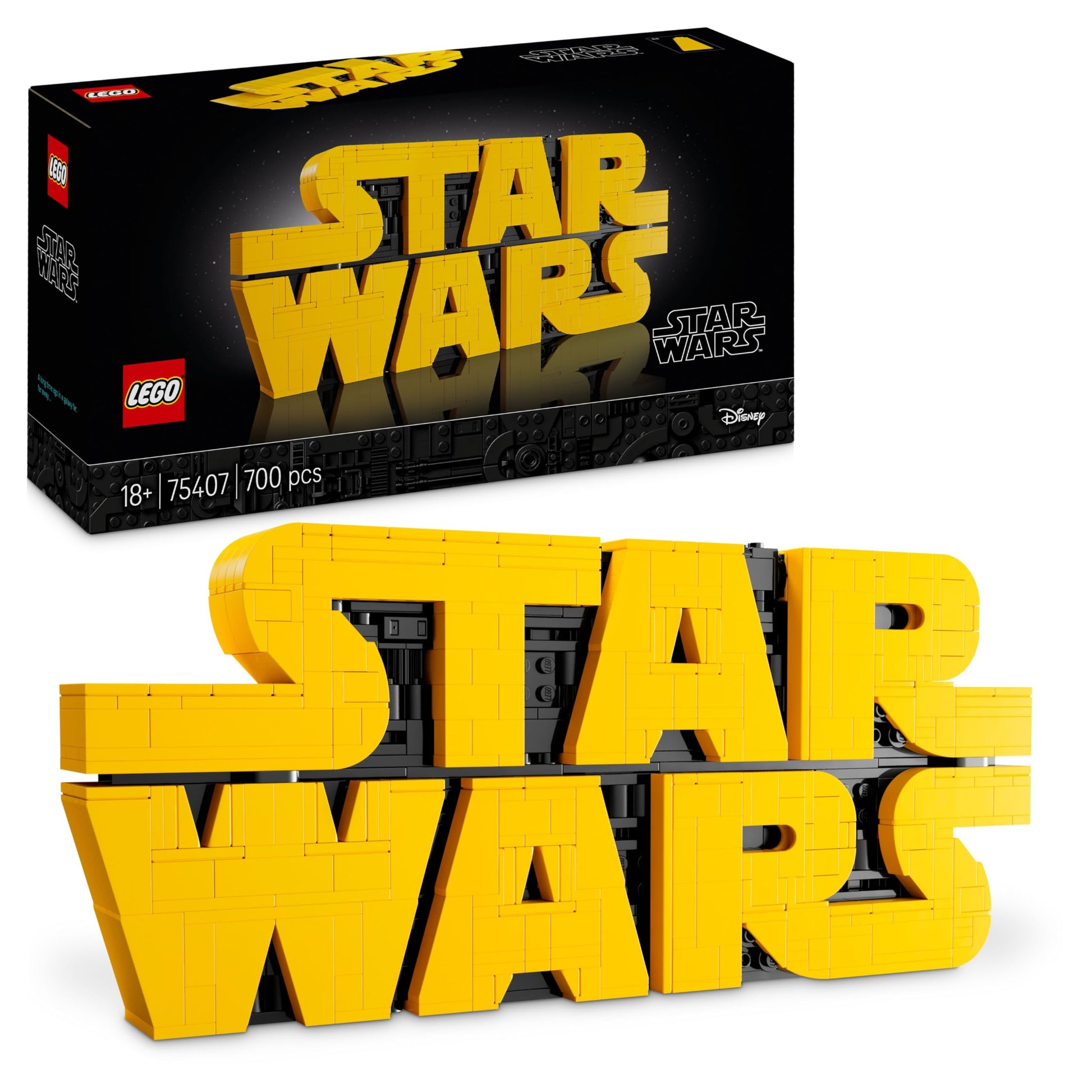 LEGO Star Wars 75407 logo building set featuring iconic design, perfect for home office display or as a gift for fans.