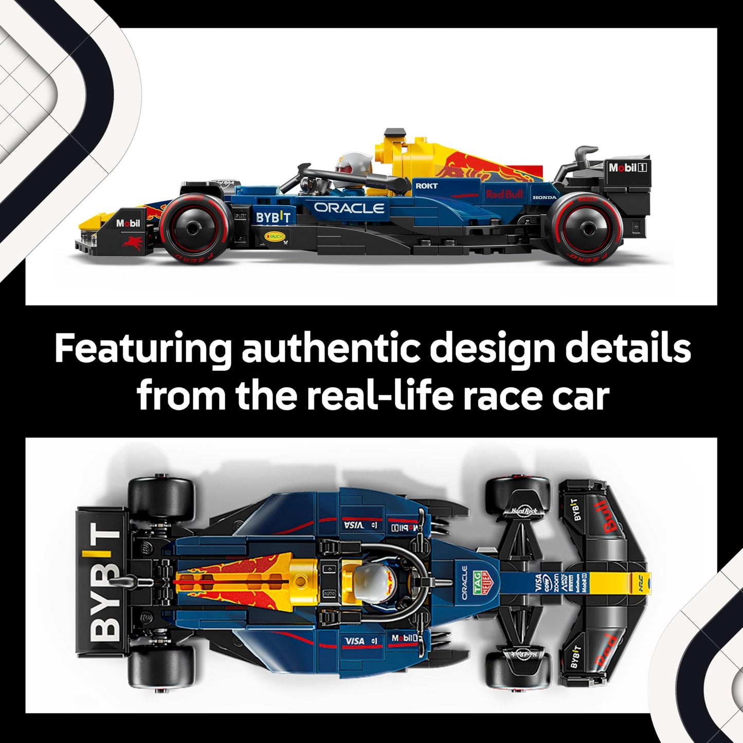 LEGO Speed Champions Oracle Red Bull Racing RB20 F1 Race Car Model with a Collectible Formula 1 Driver Minifigure - Display Set for Adult Motorsport & Racing Fans 77243