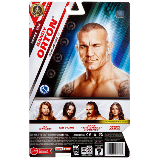 Mattel WWE Randy Orton Action Figure, Main Event Series #154 6-inch Collectible with 10 Articulation Points & Life-Like Look, JCV42