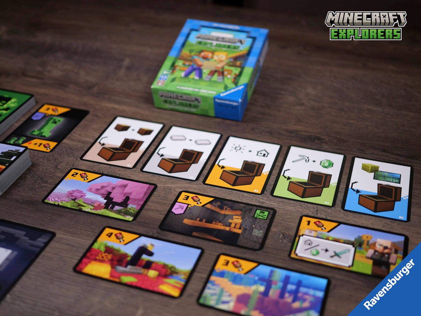 Ravensburger Minecraft Gifts - Explorers Cooperative Strategy Card Games for Adults and Kids Age 8 Years Up - 2 to 4 Players - 2024