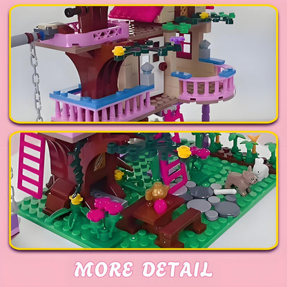 CSNRHG Dream Tree House Friends Building Set Friends Construction Educational Toy 504 Pieces Gifts for Girls Teens Kids Adults Ages 6+