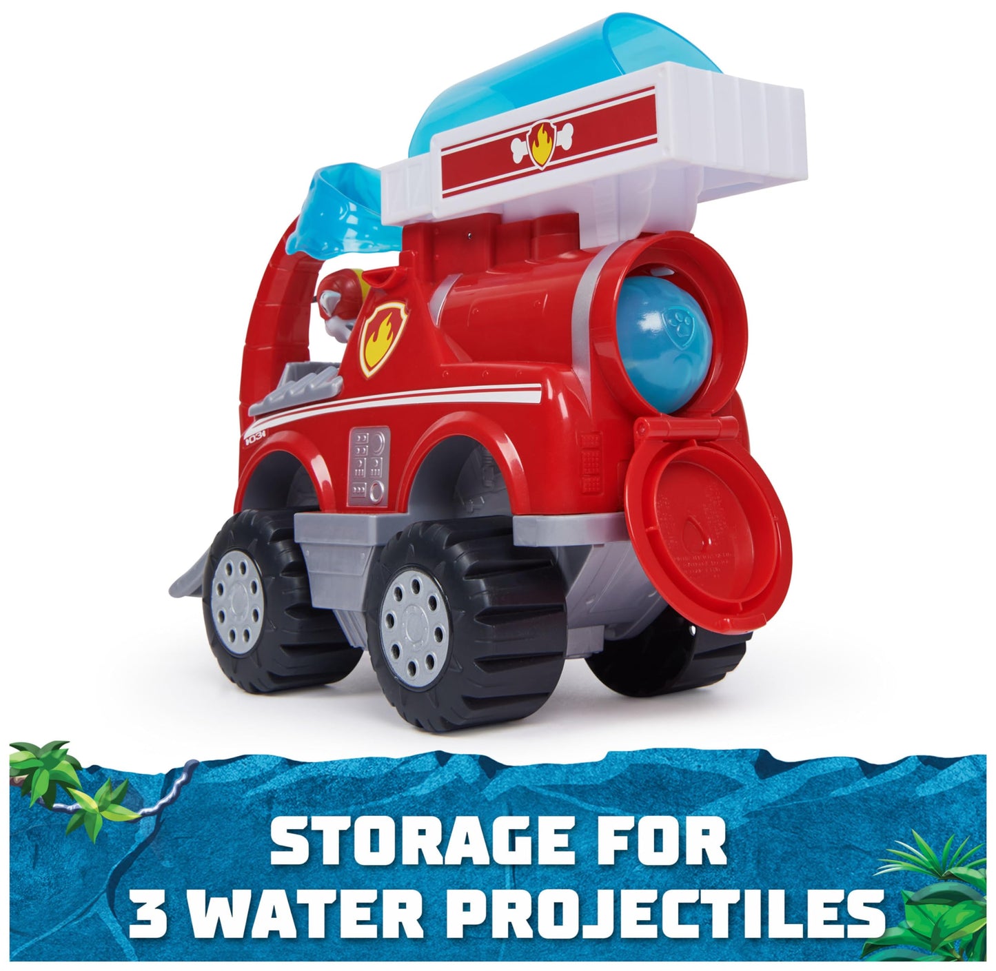 Paw Patrol Jungle Pups, Marshall’s Deluxe Elephant Vehicle with Projectile Launcher, Toy Truck with Action Figure, Kids’ Toys for Boys & Girls Aged 3 and Up