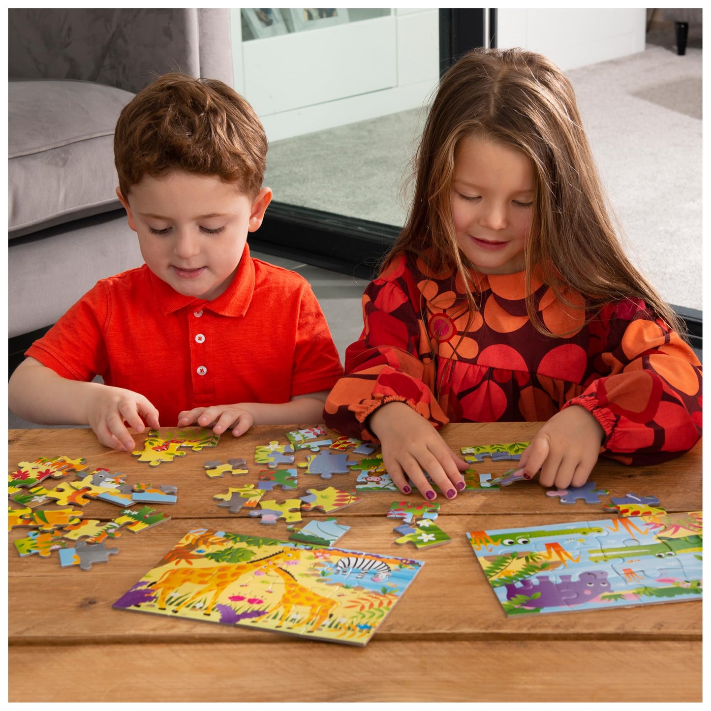 Galt Toys, 4 Puzzles In A Box - Jungle, Animal Jigsaw Puzzle Kids, Ages 3 Years Plus