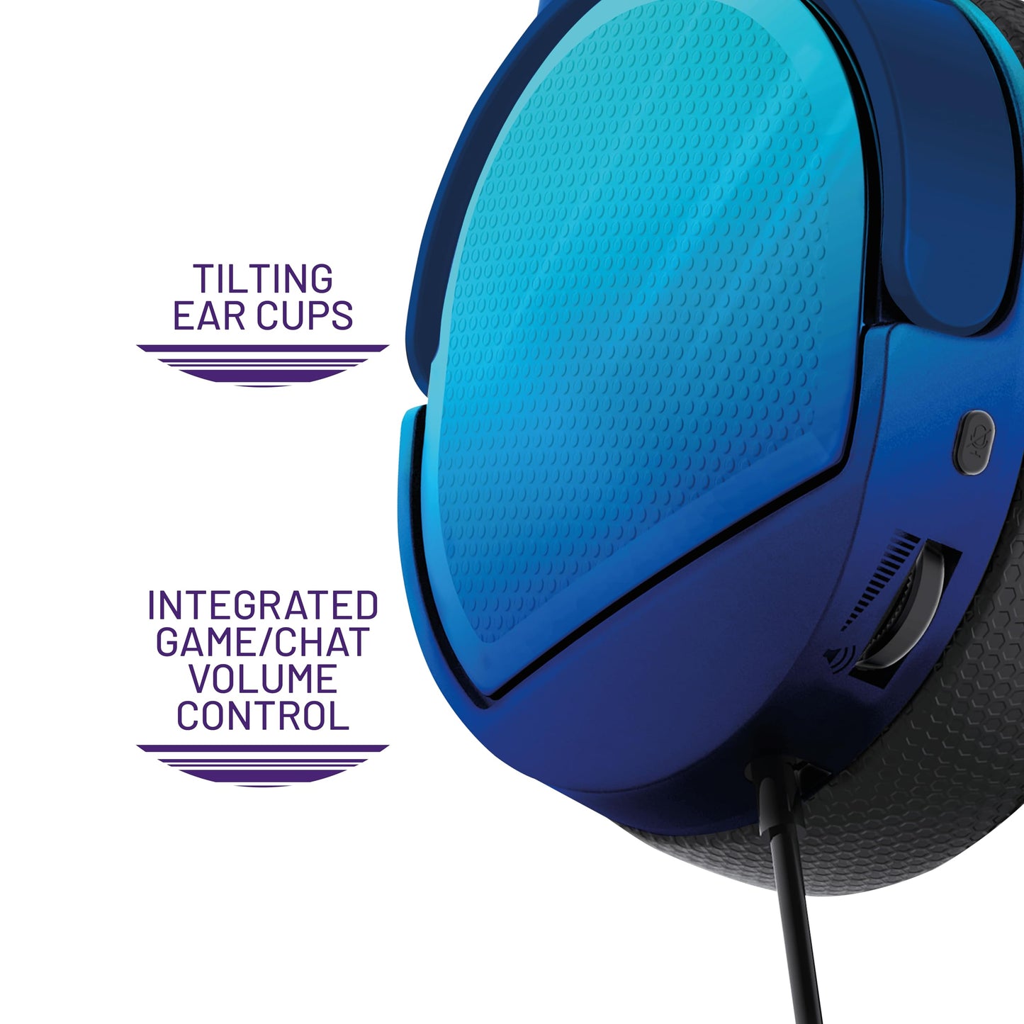 STEALTH PANTHER Headset Range Plasma Blue with over-ear design, adjustable headband, and cushioned ear cups for gaming comfort.