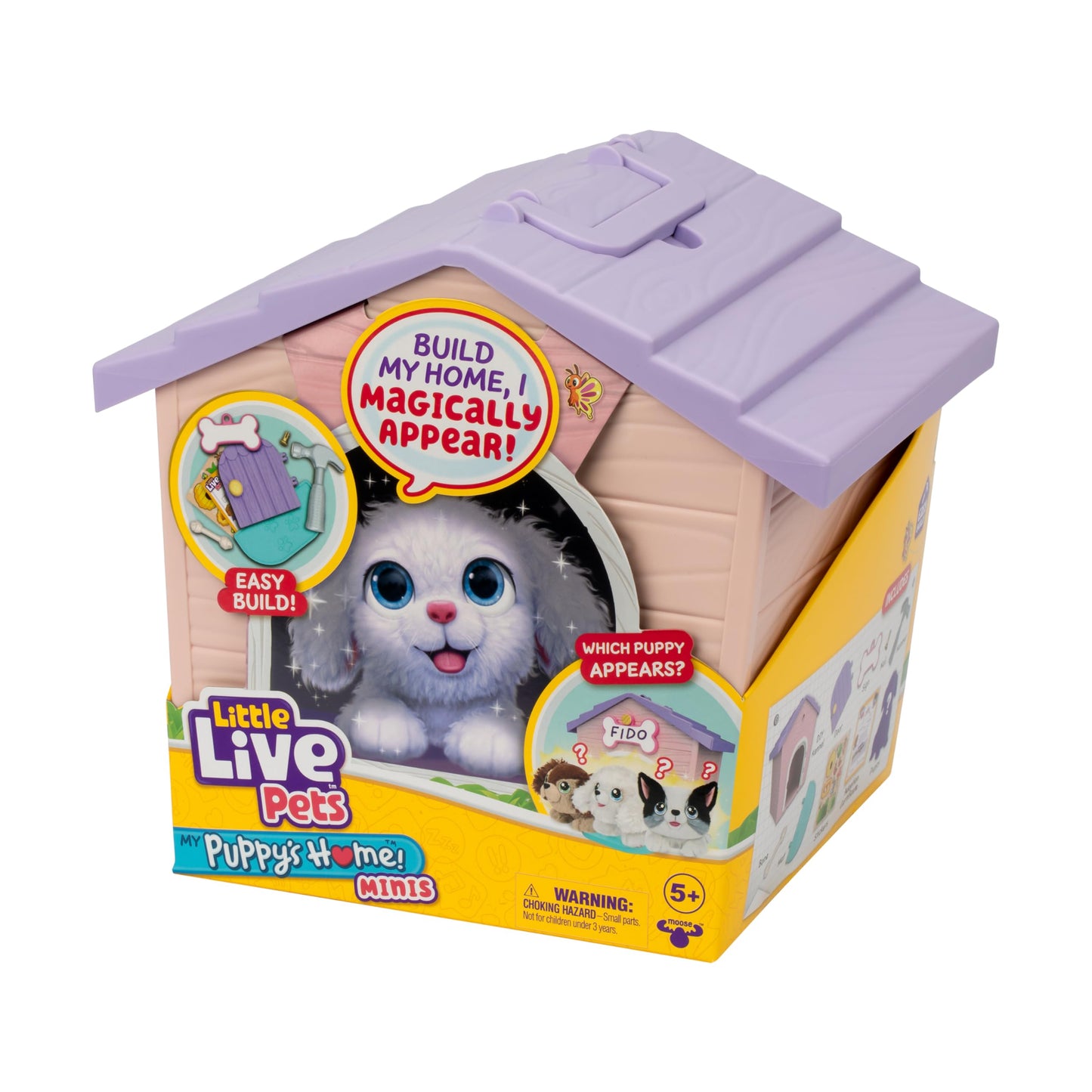Little Live Pets Pink & Purple Home - My Puppy's Home Minis Plush Toy and Kennel Playset Surprise Reveal!