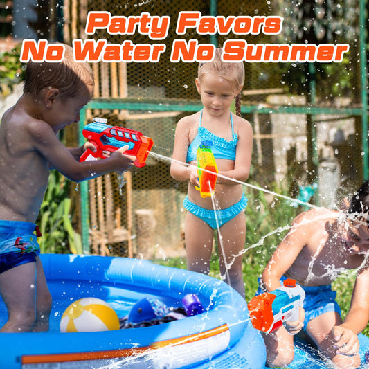 Quanquer water pistol set for kids, mini water guns with long 23ft range, perfect for summer pool and beach water play.