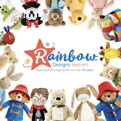 Rainbow Designs Harry Potter on the Go activity toy clip-on pram with squeaky owl, crinkle broomstick, and sensory features for babies.