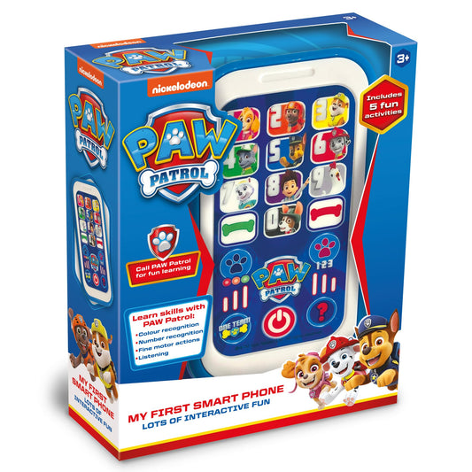 PAW PATROL - PAW01 - My First Smart Phone Toy for Kids - Helps Children Develop Recognition, Listening and Fine Motor Skills - Featuring 4 Fun Interactive Activities, 3+ Years