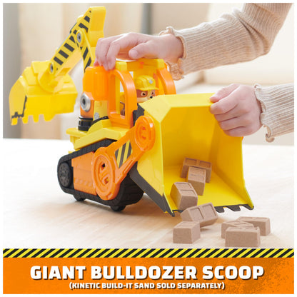 Rubble and Crew, Bark Yard Deluxe Bulldozer Construction Truck Toy with Lights, Sounds and Rubble Action Figure, Kids’ Toys for Boys and Girls Aged 3+