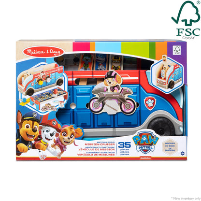 Melissa & Doug PAW Patrol Match & Build Mission Cruiser | Wooden Toy for kids | Build & Assemble Developmental Toy | 3 and Above | Gift for Boys or Girls | FSC-Certified Materials