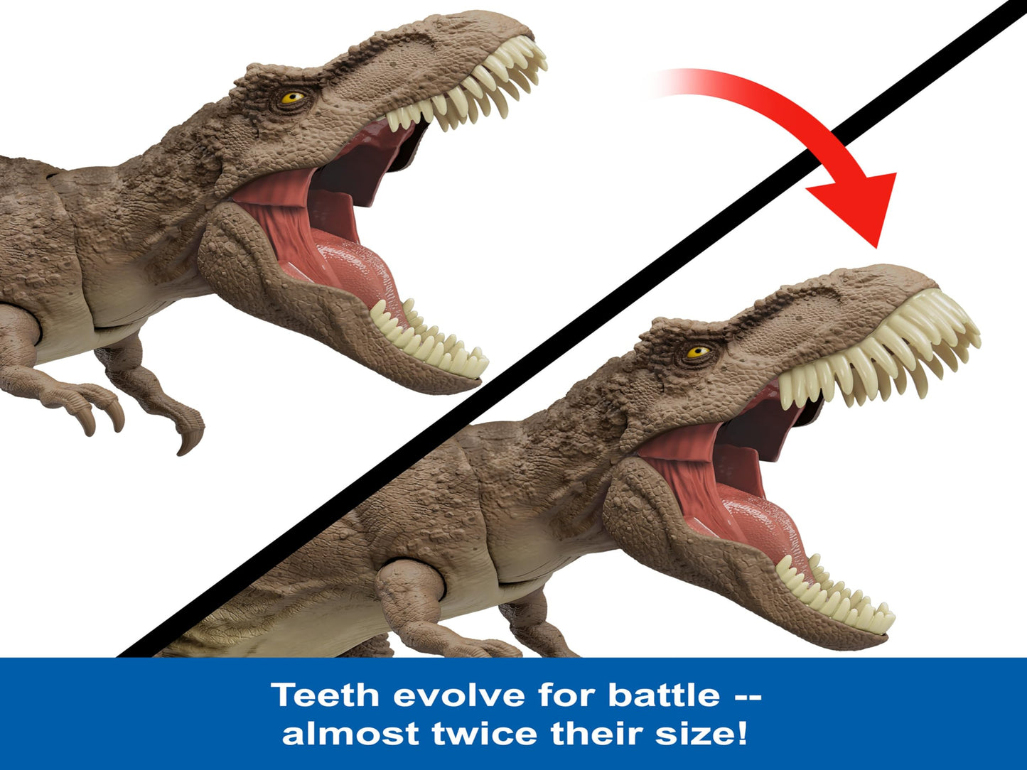 Mattel Jurassic World: Chaos Theory Netflix - All-Out Attack Tyrannosaurus Rex Dinosaur Action Figure Toy, with Rampage Attack, Chomp & Roar & Evolved Spikes, Digital Play, Ages 4 Years & Up, HXF54