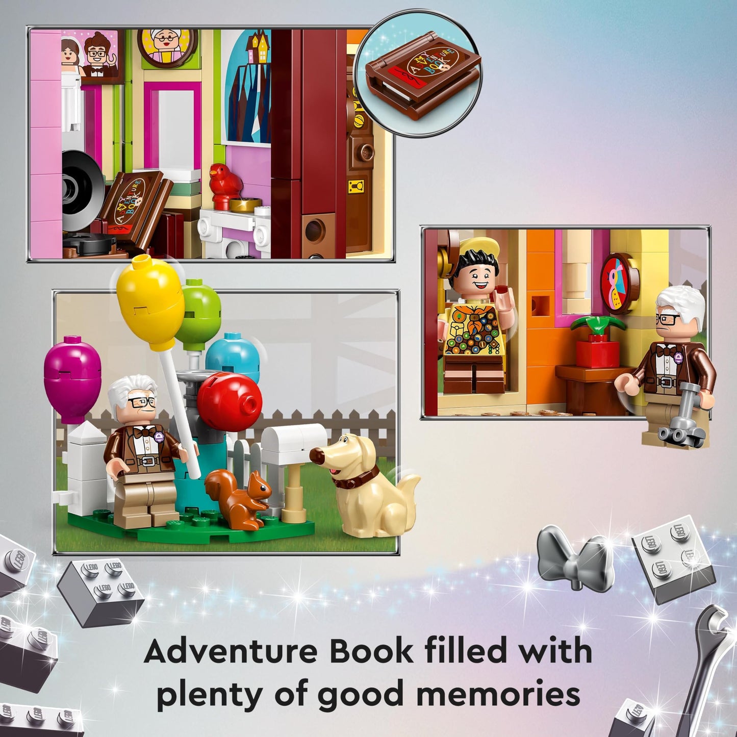 LEGO Disney and Pixar ‘Up’ House Buildable Toy with Balloons, Carl, Russell and Dug Figures, Collectible Model Set, Iconic Gift Idea for Kids, Girls & Boys 43217