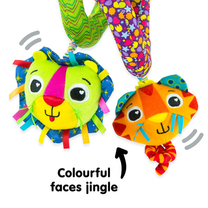 LAMAZE Activity Spiral Baby Pram Toy | Soft Baby Sensory Toy Ideal for Prams and Pushchairs | Suitable from 0 - 6 Months, Boys and Girls