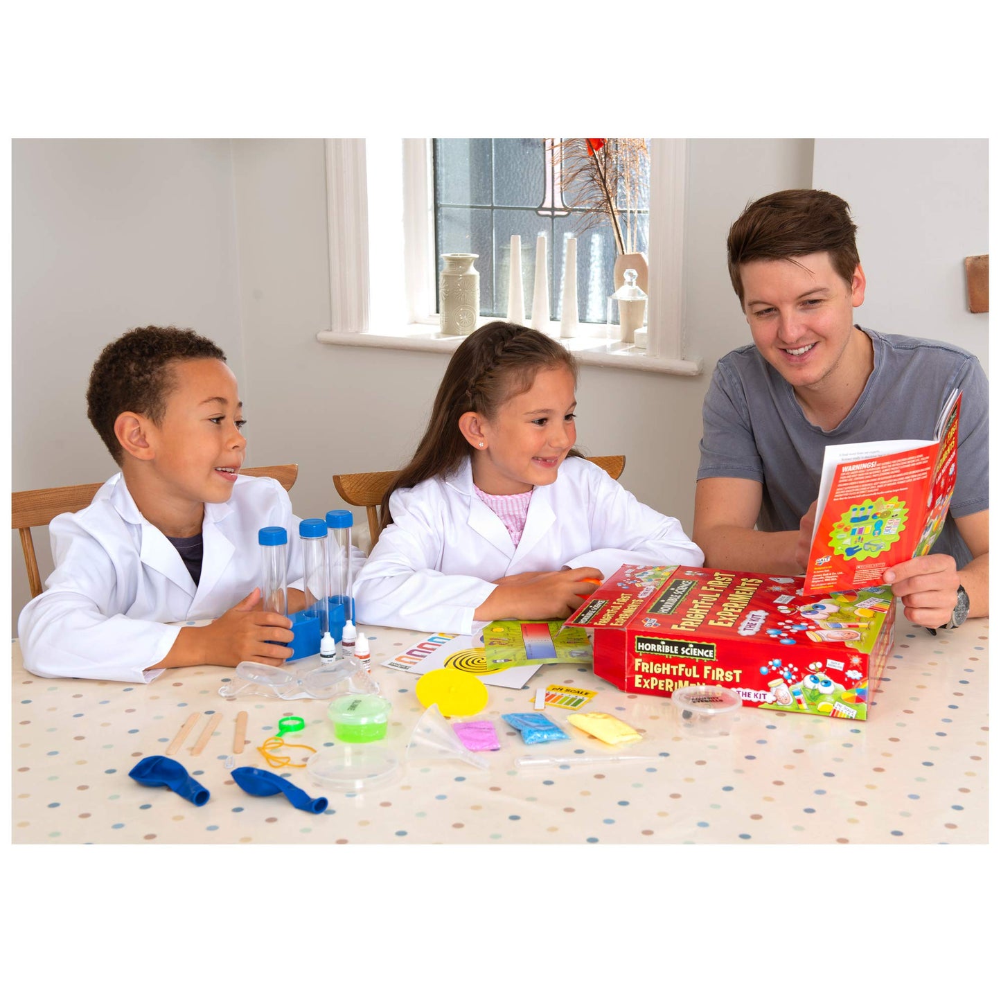 Galt Horrible Science craft kit for kids with goggles, test tubes, and experiment guide for STEM science fun for children aged 6+