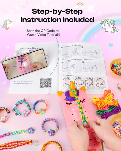 Caydo 2-in-1 friendship bracelet and keychain making kit with colorful strings for girls, DIY craft and jewelry creation.