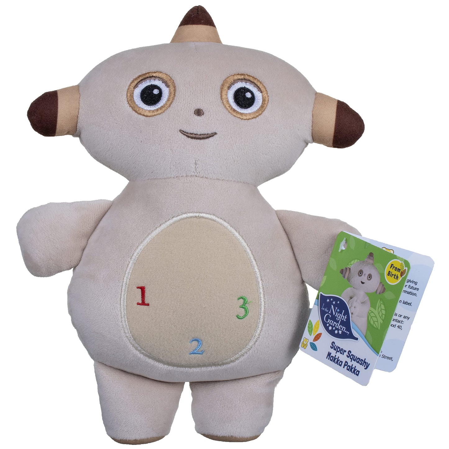 IN THE NIGHT GARDEN 2069 Super Squashy Soft Toy-Makka Pakka, Brown