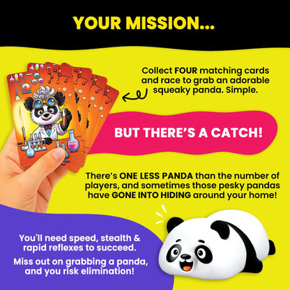 PANDAMONIUM - Chaos Has Never Been This Cute! | The Hilarious Action-Packed Family Party Game for Kids, Teens and Adults | A Scavenger Hunt Card & Board Game for Ages 5+, 3-8 Players