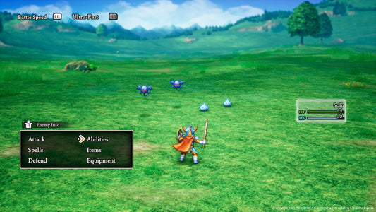 Square Enix Dragon Quest I & II HD-2D Remake game for PS5, featuring colorful fantasy artwork and game cover art.