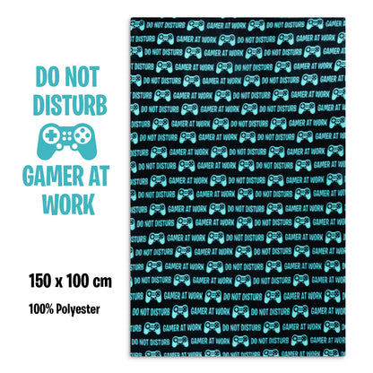 Sass Party & Gifts Do Not Disturb Gamer At Work - Fleece Throw Blanket - Great Gift For A Gaming Fan