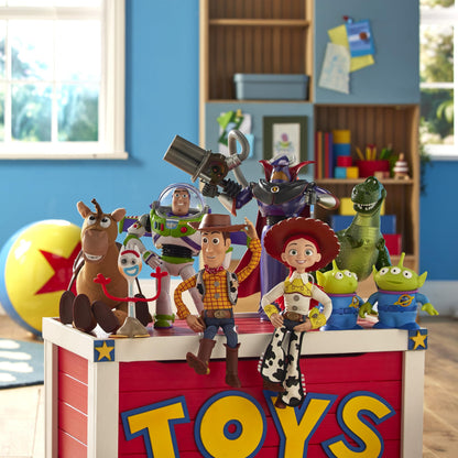 Disney Store Official Rex Interactive Talking Action Figure, Pixar's Toy Story, 34cm/13”, T-Rex Toy Featuring 15+ English Phrases, Interacts with Other Characters, Ages 3+