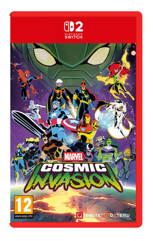 Marvel Cosmic Invasion Nintendo Switch game by U&I Entertainment, featuring colorful cosmic-themed artwork on the cover.