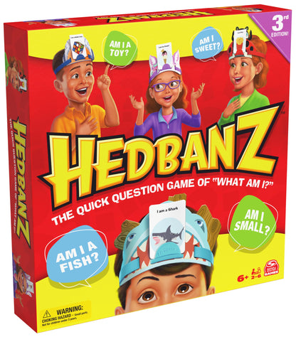 Spin Master Games, Hedbanz 3rd Edition 2025 with New Cards & Headbands, Picture Guessing Card Game, Quick Questions & Fast Fun, Easy to Play for Family & Kids, 2-6 Players, for Ages 6 & Up