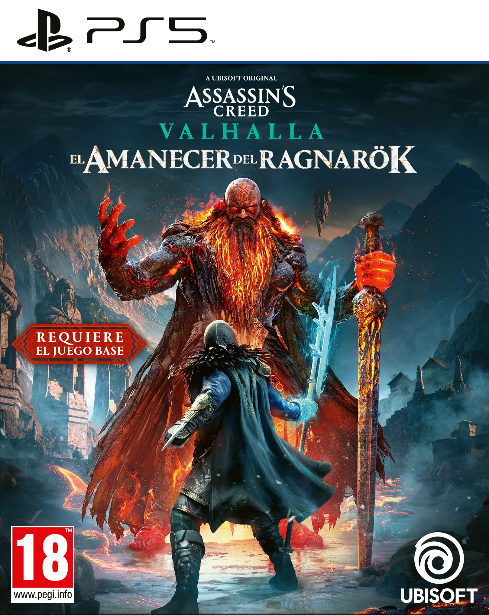 Sony PS5 Assassin's Creed Valhalla game by Ubisoft, featuring cover art with Viking warrior and Norse mythology elements.
