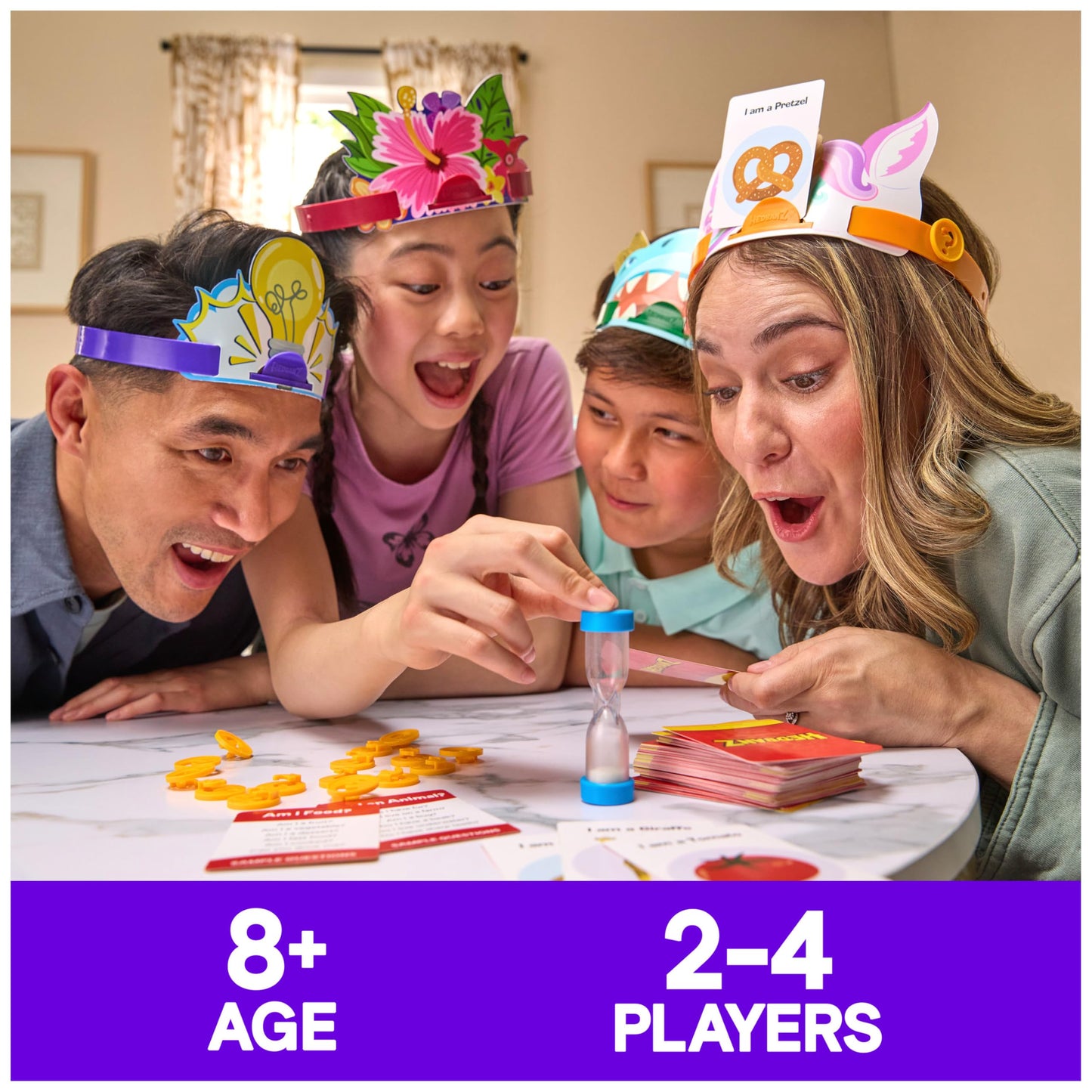 Spin Master Games, Hedbanz 3rd Edition 2025 with New Cards & Headbands, Picture Guessing Card Game, Quick Questions & Fast Fun, Easy to Play for Family & Kids, 2-6 Players, for Ages 6 & Up