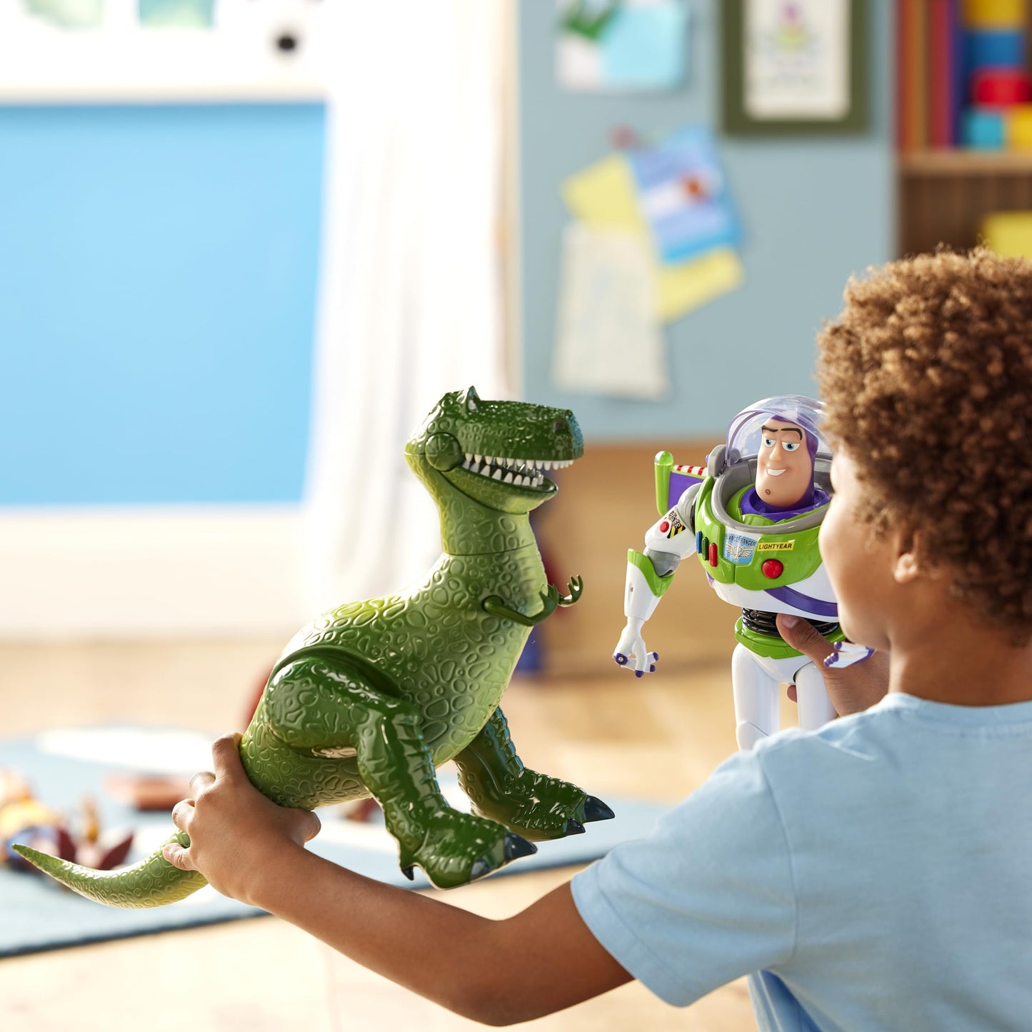 Disney Store Official Rex Interactive Talking Action Figure, Pixar's Toy Story, 34cm/13”, T-Rex Toy Featuring 15+ English Phrases, Interacts with Other Characters, Ages 3+