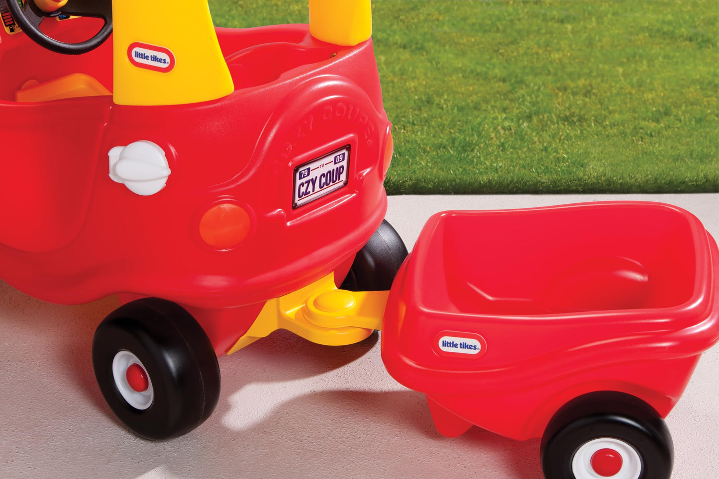 little tikes Cozy Coupe Trailer - Toy Trailer for Toddlers & Children, Encourages Creative Play, Suitable for Ages 3 to 10 Years, Red