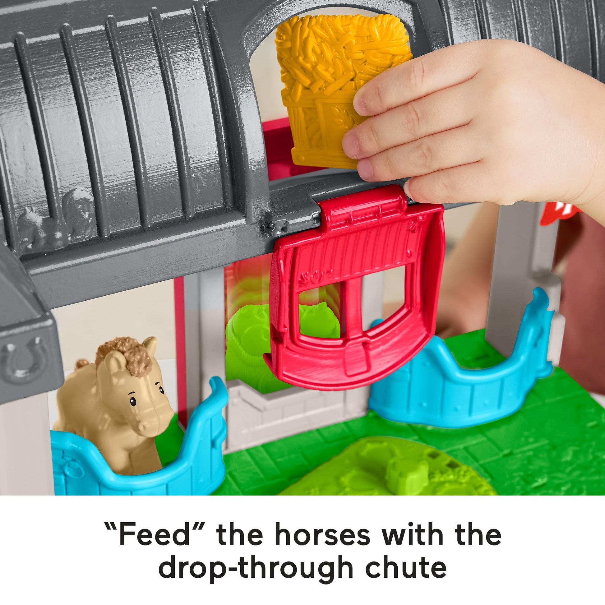 Fisher-Price Little People toddler toy stable playset with friendly horses, figures, accessories, and sound features for kids ages 1+