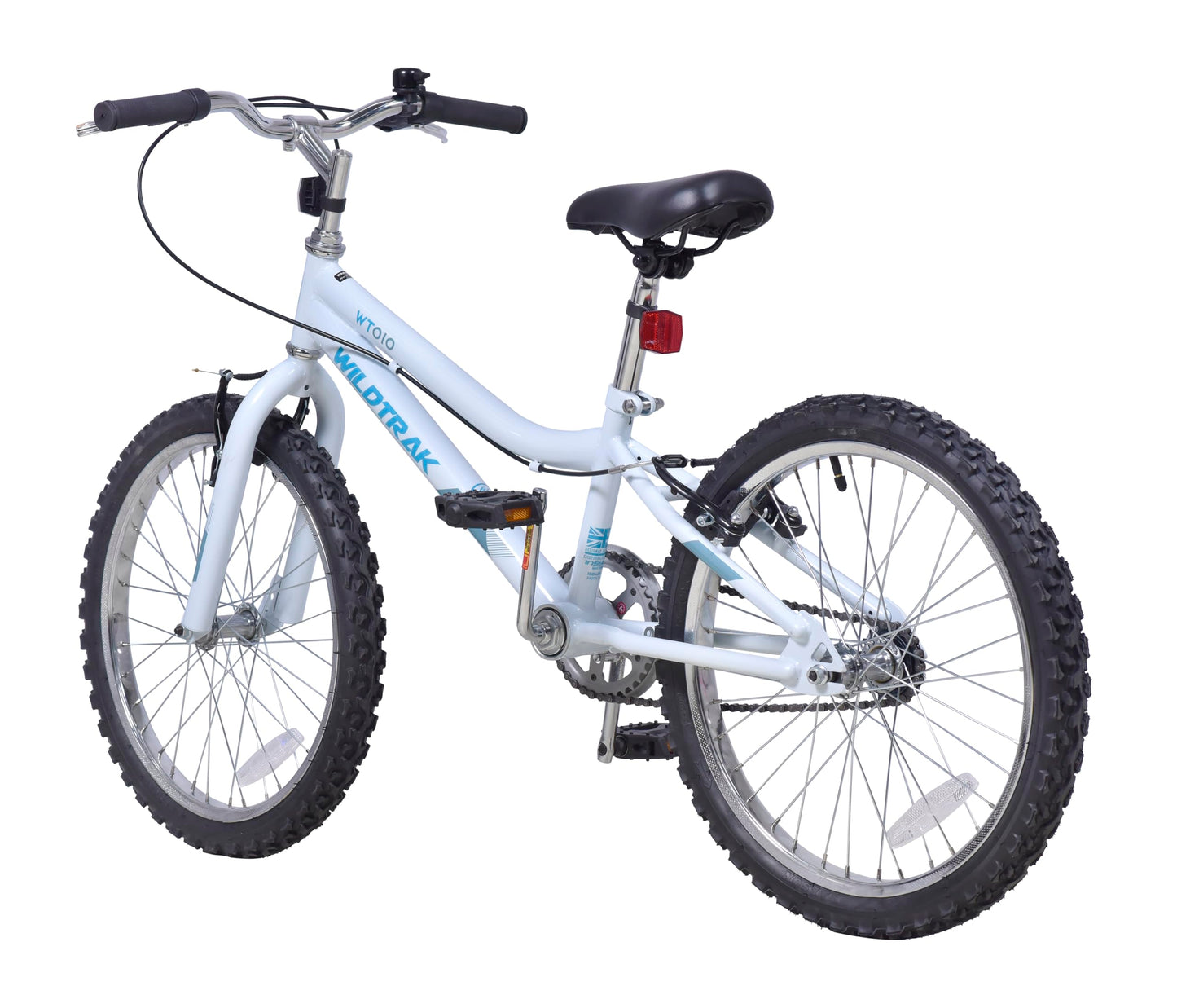 Wildtrak - 20 Inch Bike for Children 6-9 Years Old, Adjustable brakes - White