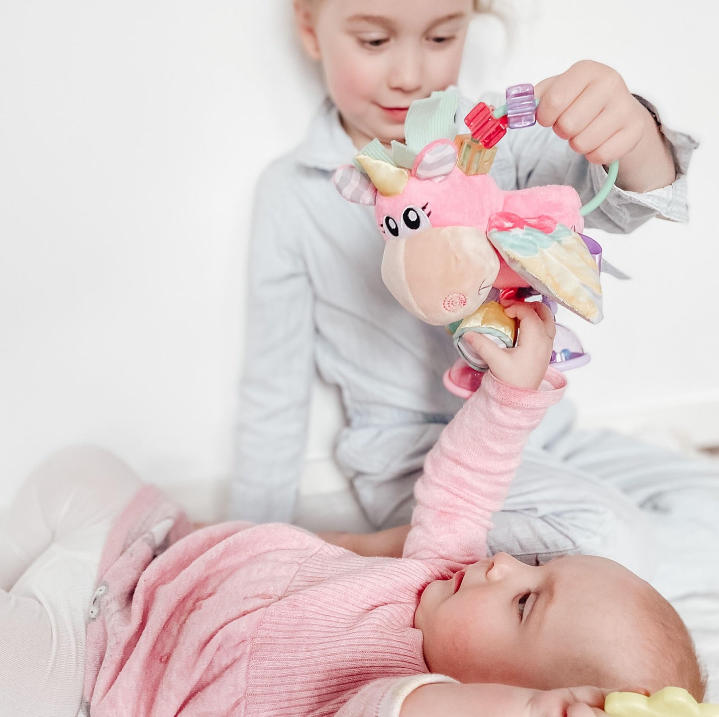Playgro Unicorn Clip Clop Activity Rattle Pink - Nurturing Developmental Toy for 3+ Months - The Ultimate Fusion of Teething & Early Engagement - Baby's First Rattles with a Delightful Unicorn Design