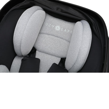 Cozy N Safe Snowdon i-Size Child Car Seat Carrier with ISOFix Base and Support Leg, 3 -Point Harness, Adjustable Headrest, Suitable from 40cm to 85cm (up to 15kg), New ECE R129 i-Size Compliant