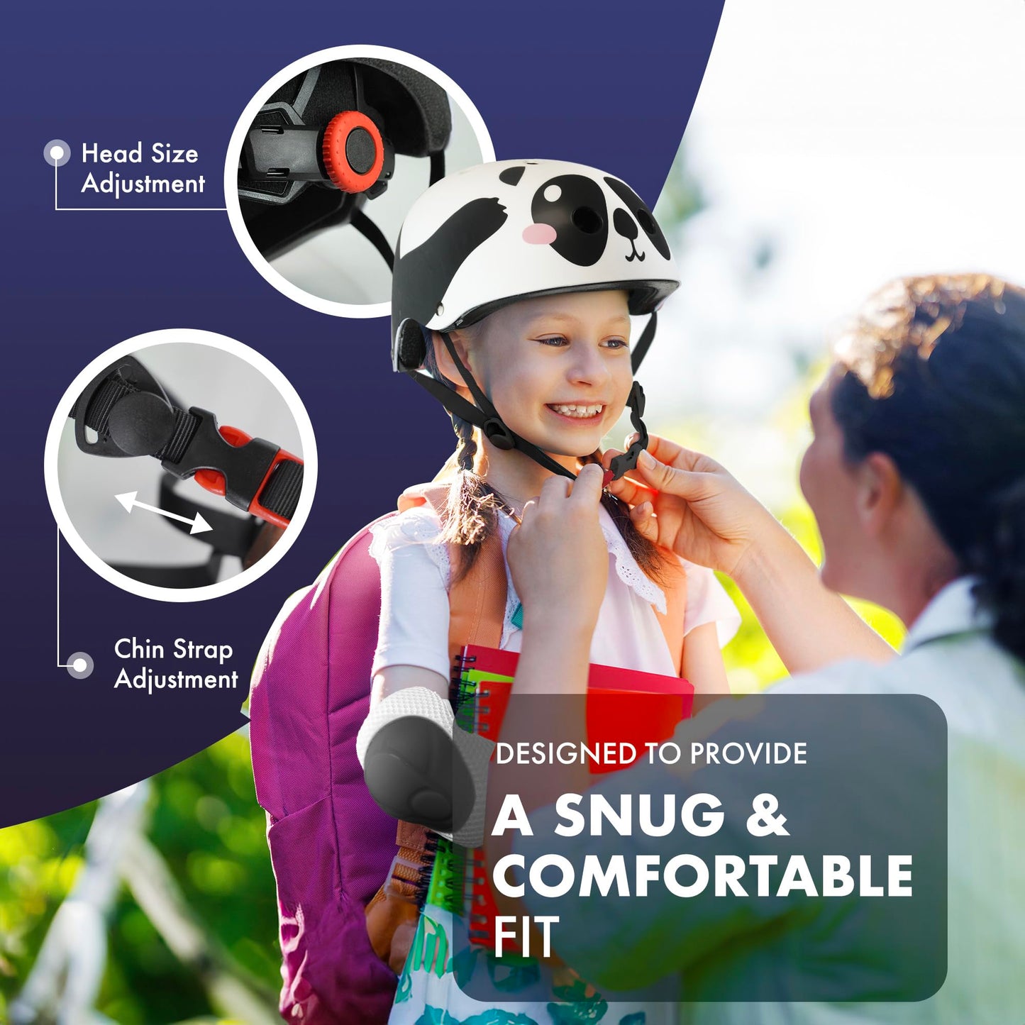 KAYMAN Kids Bike Helmet age 3 to 12, Adjustable Safety Gear for Boys and Girls, Suited to Scooter, Cycling, Skateboard & Roller Skating - Protection for Boys & Girls