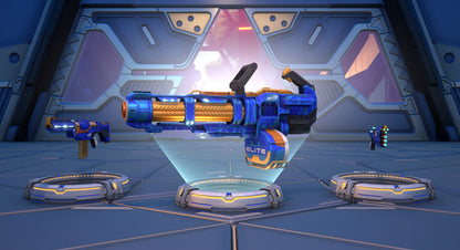 Image of NERF Legends PS5 game case by Maximum Games, featuring vibrant game cover art with NERF blasters and action scenes.