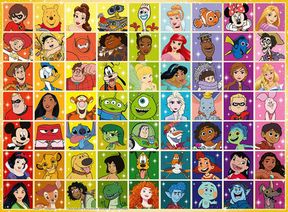 Ravensburger Disney Pixar Disney & Pixar Colour Palette Jigsaw Puzzles for Kids Age 6 Years Up - 100 Pieces XXL - Gifts for Children